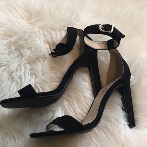 Suede high heels
